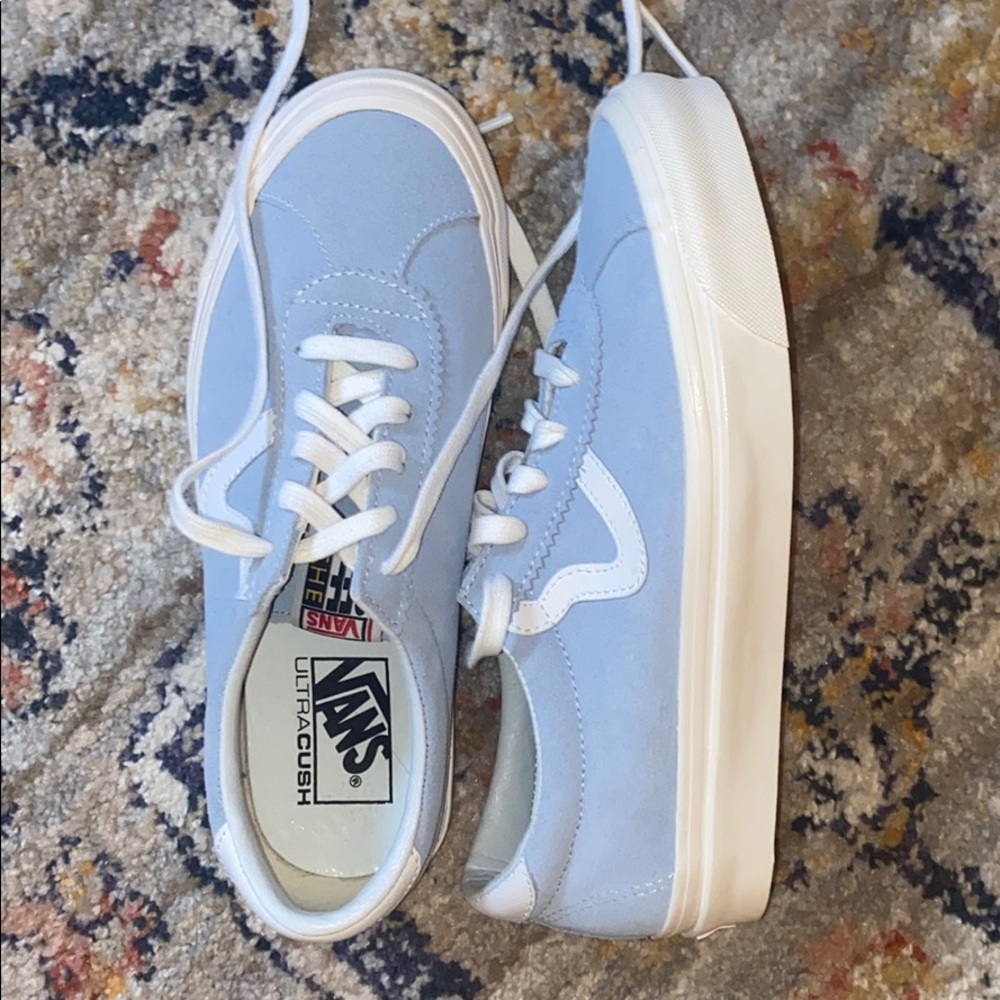 Retro style baby blue vans